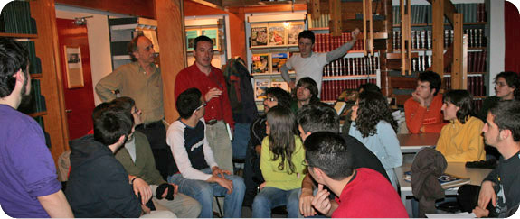 Calar Alto Academy: Universitat de Barcelona group at Calar Alto library